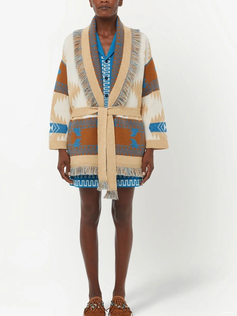 Affordable graphic-jacquard Women cardigan Alanui wool 0805